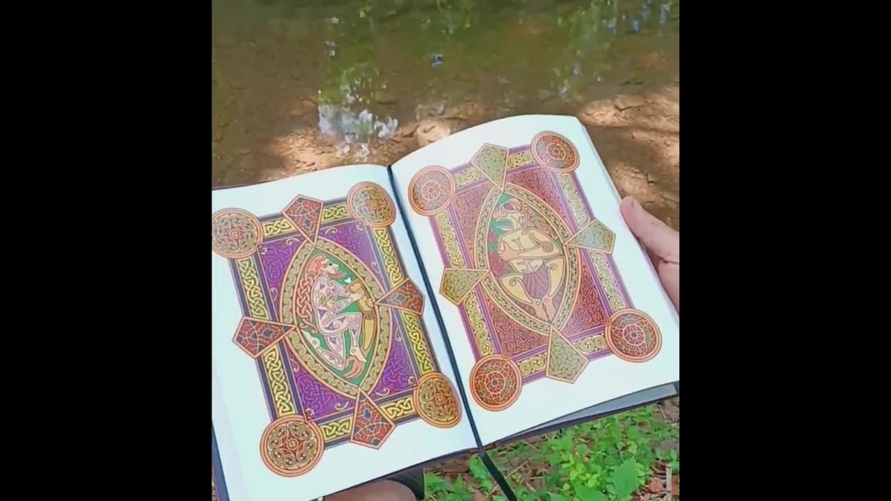 Beowulf Illuminated Manuscript - Celtic Norse Coloring Book