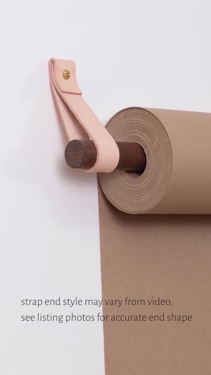 Dispensador de rollo de papel kraft para montaje en pared, soporte para  rollo de papel para listas de comestibles, notas importantes, números de