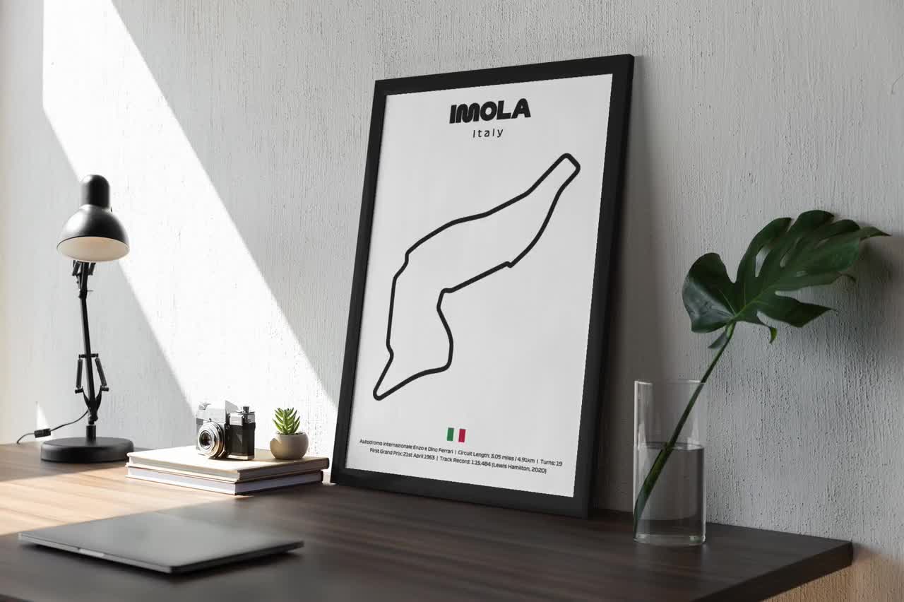 Circuit Posters | Minimalistische Racekaarten van F1 | Local Lines