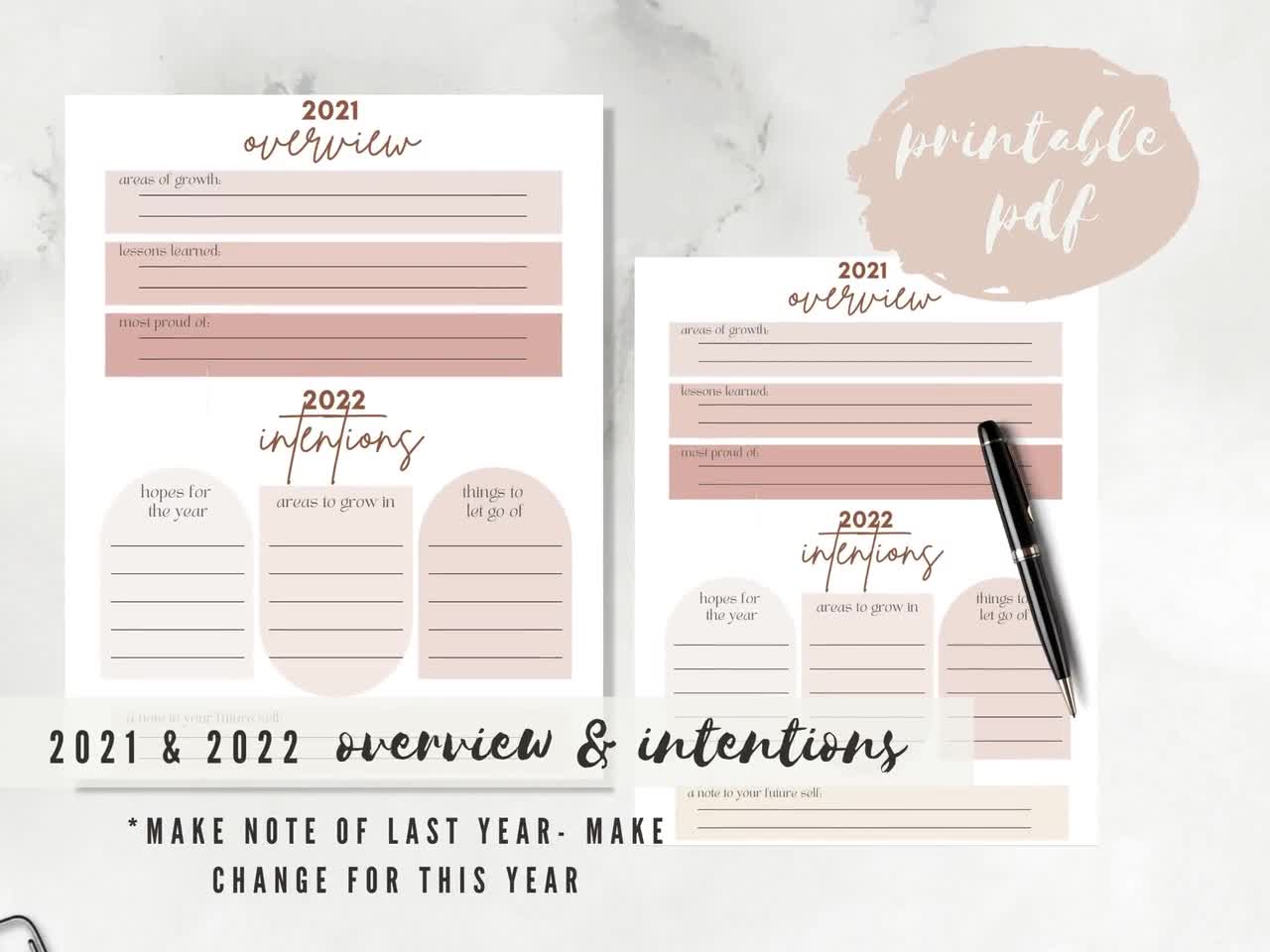 Blad met bijbelse doelen, christelijke voornemens, jaaroverzichtgids, nieuwjaarsvoornemens 2025, afdrukbare resoluties, christelijke gewoontetracker video poster