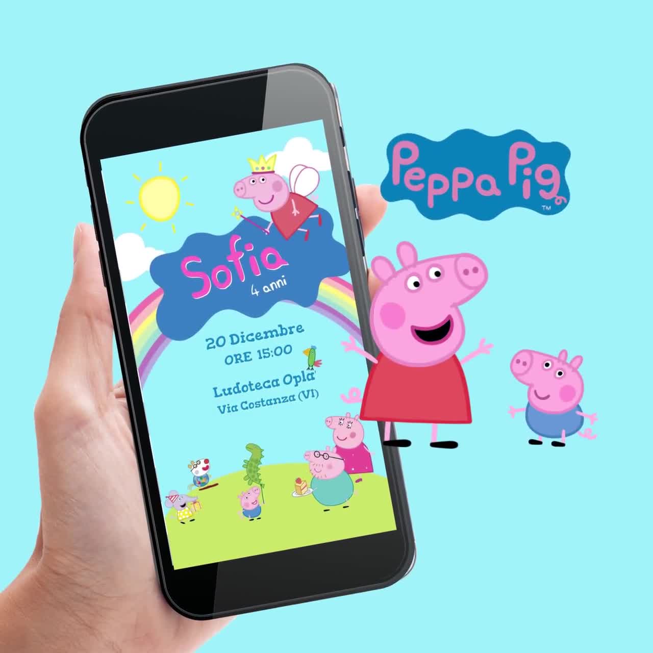 Invito Compleanno - Peppa Pig - INVITI ON LINE COMPLEANNO -   - Vendita online bomboniere, regali e oggettistica per  la casa