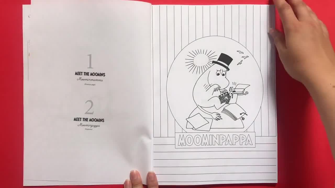 Flip Through - THE Pocket MOOMIN - Colouring Book 