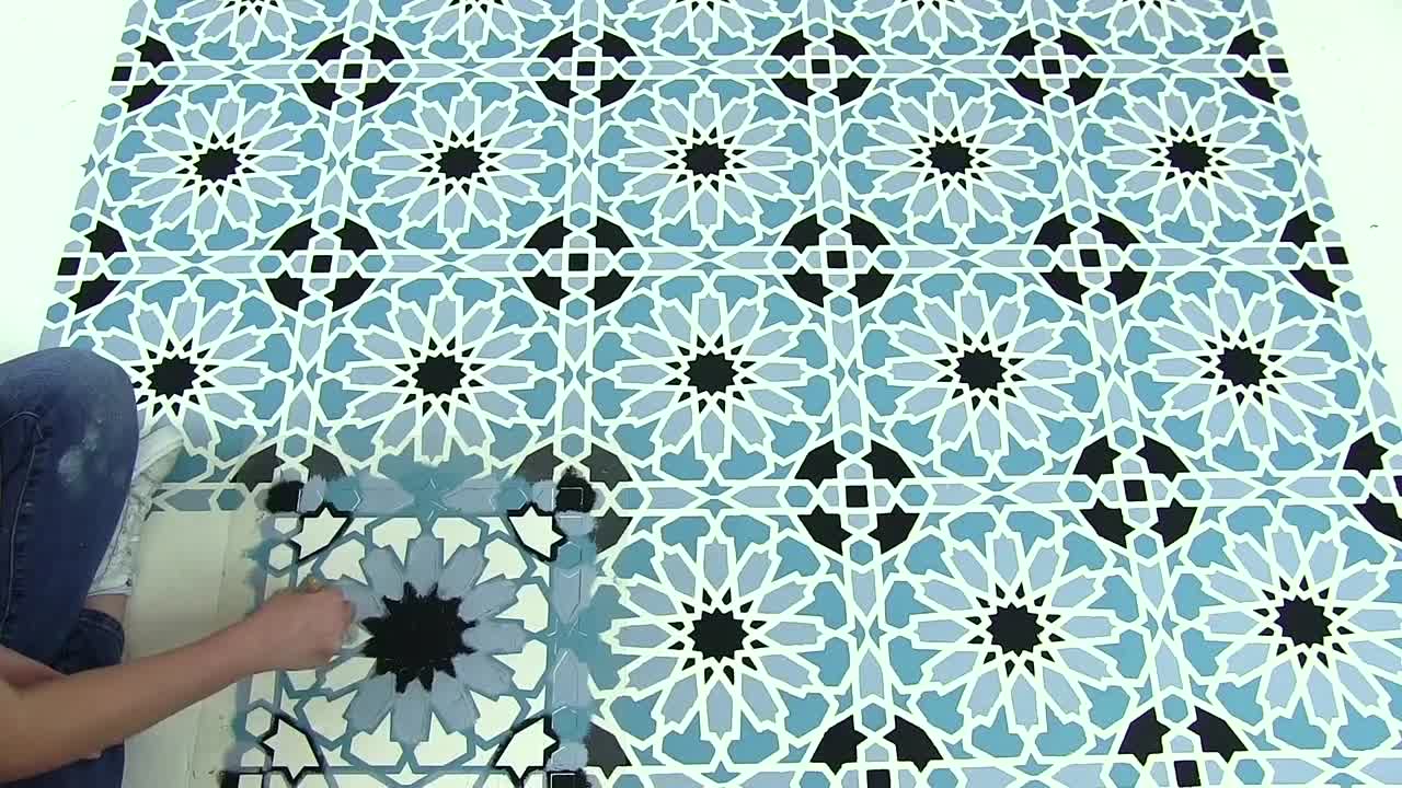 Moroccan Magic Tile Stencil LARGE TILE STENCIL Tile Stencils for Painting  Floors and Walls Moroccan Tile Stencil for Easy Home Décor -  Italia