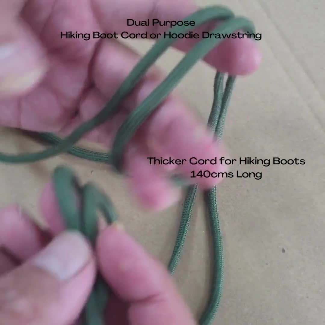 Draw String Hoodie Cord & Shoe Laces Boots, 6mm Round with Metal Stopper  140cms