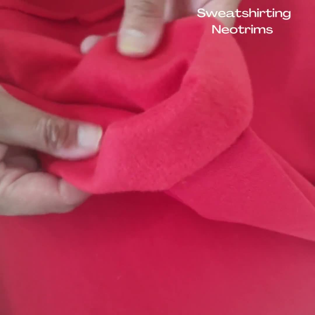 Sweatshirt Fabric & Matching Knit Rib for Trimming;Brushed Fleece