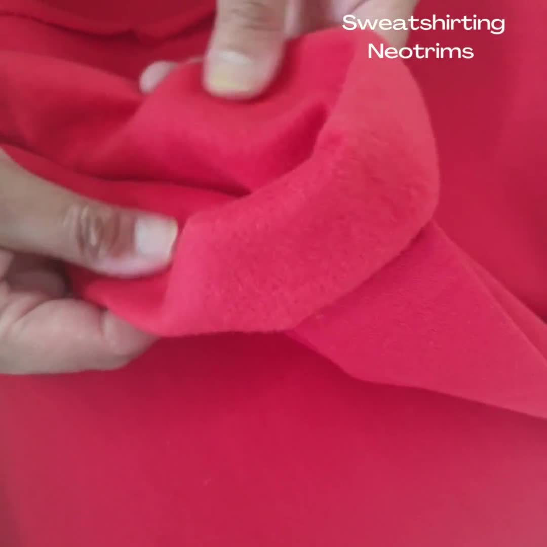 Sweatshirt Fleece Fabric Jersey,Premium Quality Hoodie Fabric 260g Weight,British Made.35 Colors Neotrims.5 Meters Continuous Length BestBuy video poster