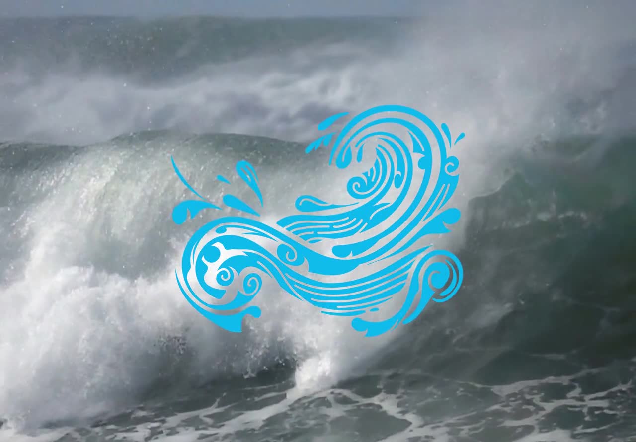 Tribal Ocean Wave Sketch