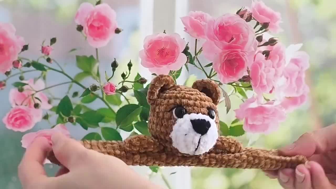 Crochet Bear Slap Bracelet Pattern PDF English, Amigurumi Wrist