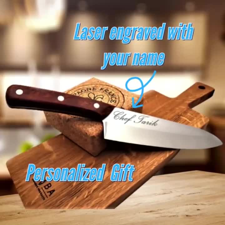 Personalized CHEF KNIVE Chefs Knives Kinfe Kitchen Cooking Custom Engraved  Gifts for Him Dad Boyfriend Gift for Men Birthday Her Women Mom 