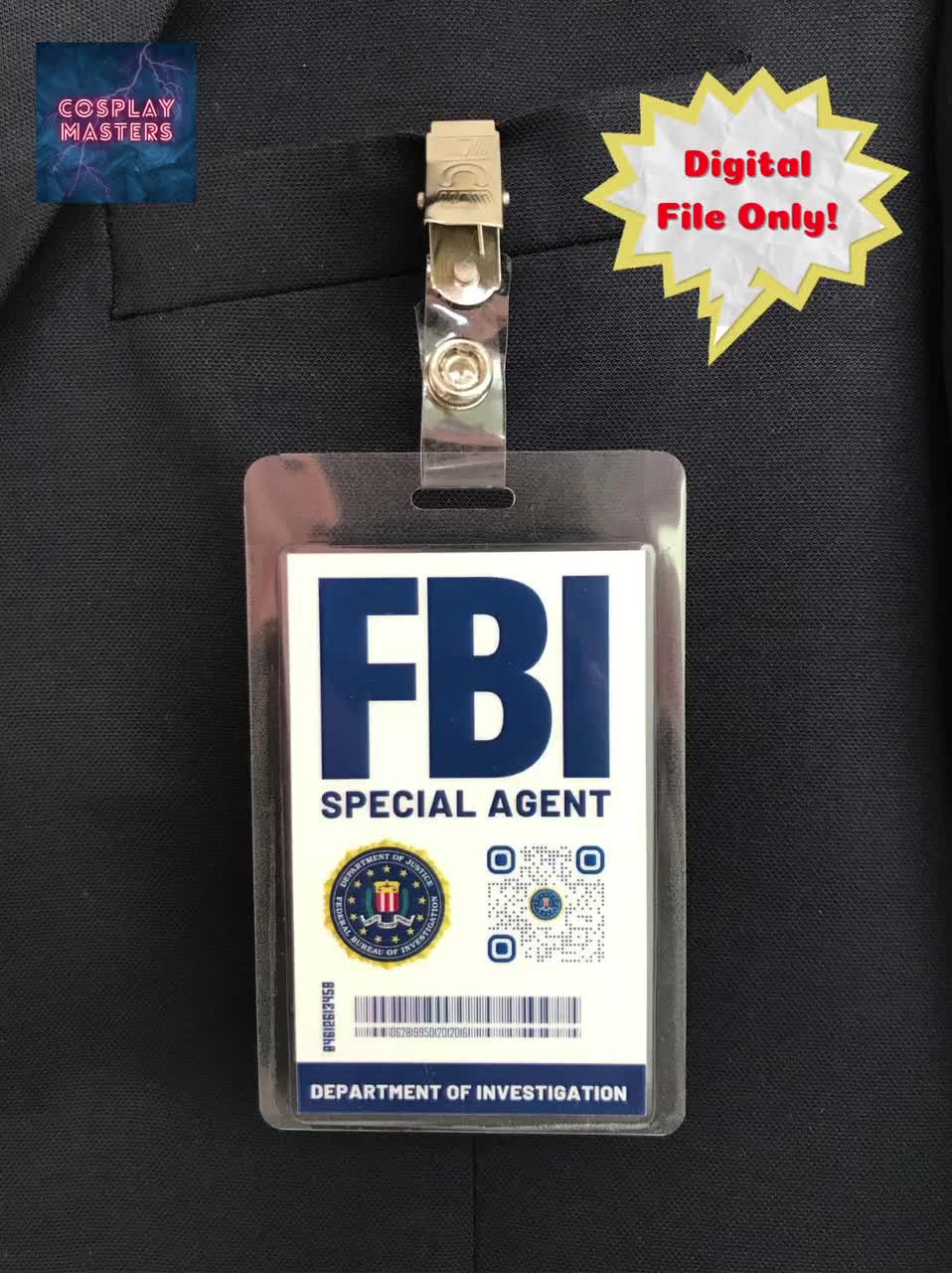 2024 FBI ID Card With Real QR Code printable Cosplay Secret Agent Badge -   Canada
