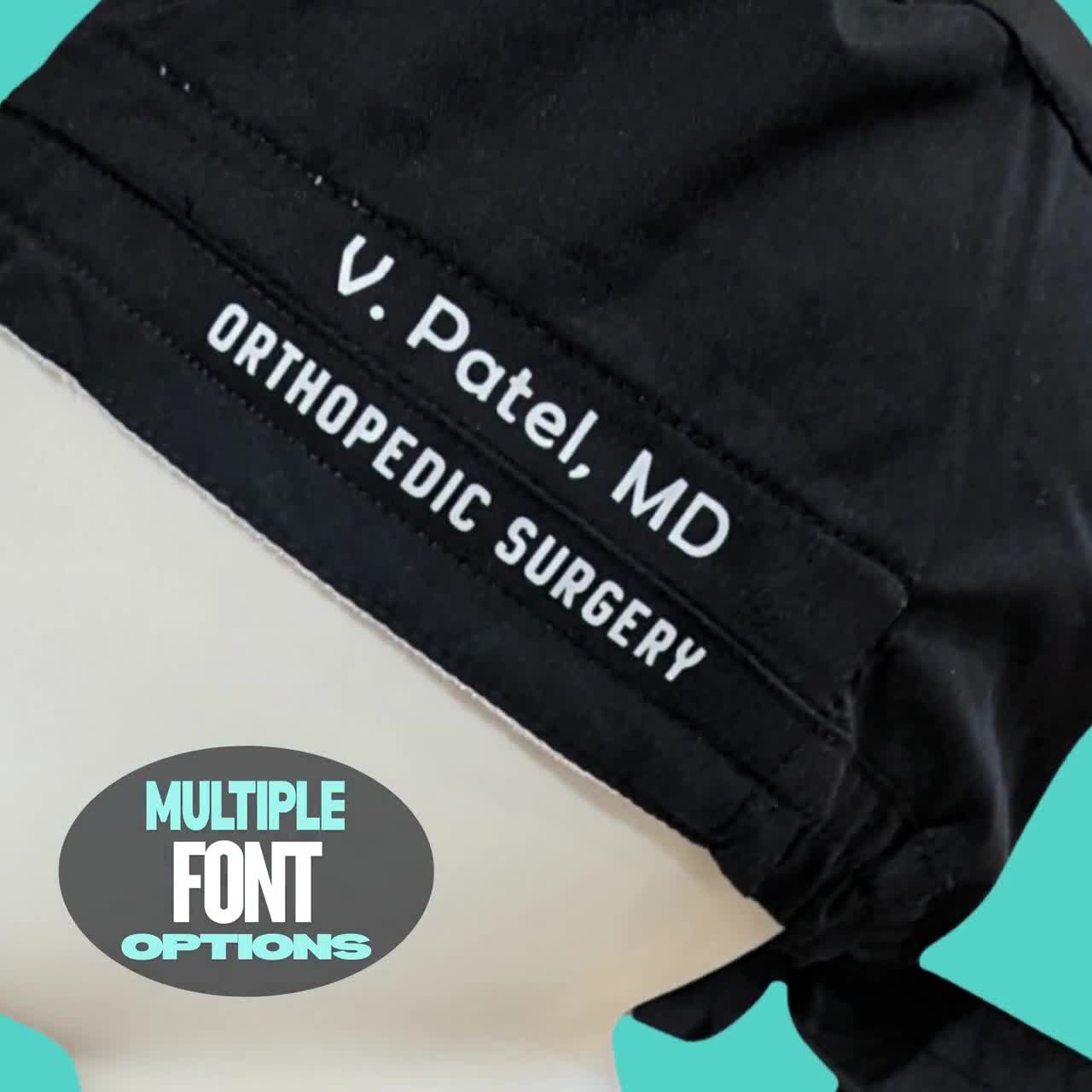 Gorro quirúrgico personalizado para el cuidado de la salud, regalo ortopédico, gorro quirúrgico personalizado para médicos, regalo para residentes, compañeros de posgrado, regalo personalizado. video poster