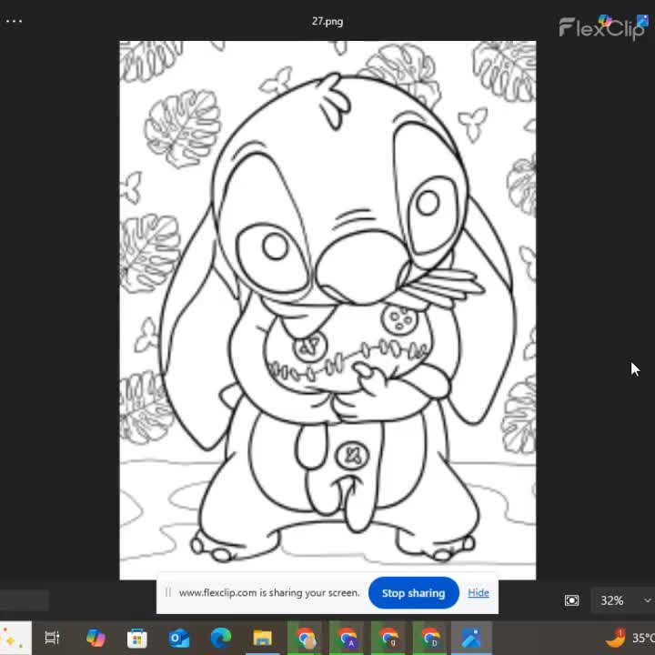 【WONDER WONDER】Tingle Unique Coloring Stitch L Training SK Coloring Stitch from Lilo & Stitch Coloring Book Page