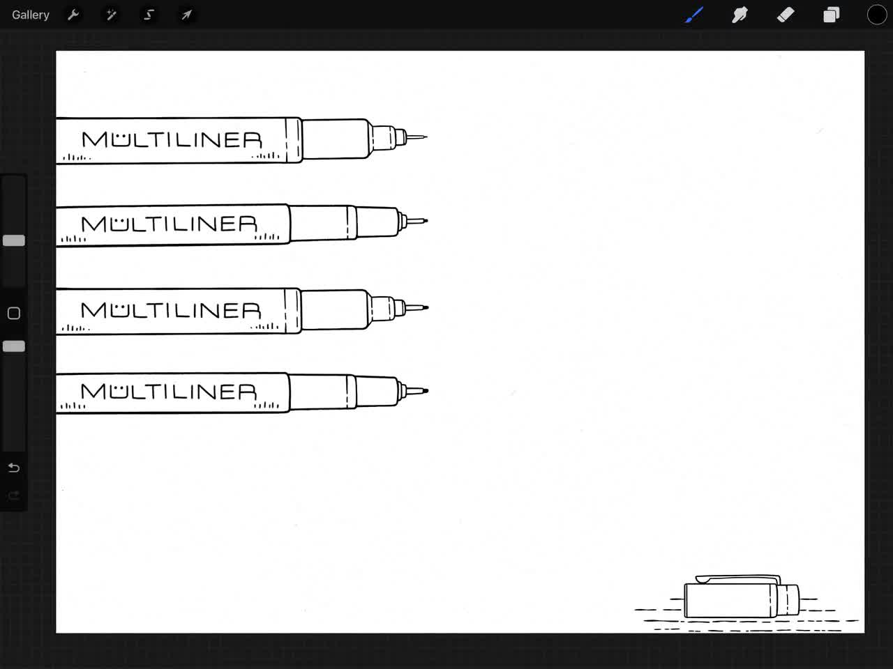 40 Copic Inspired Marker Brush Set Airbrush, Multiliner, Blender