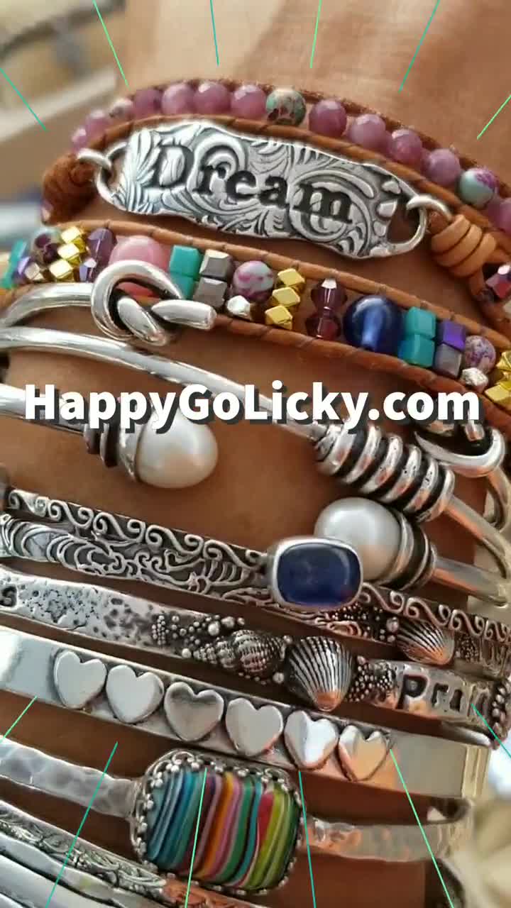 HappyGoLicky Dream Beaded Boho Leather Wrap Bracelet