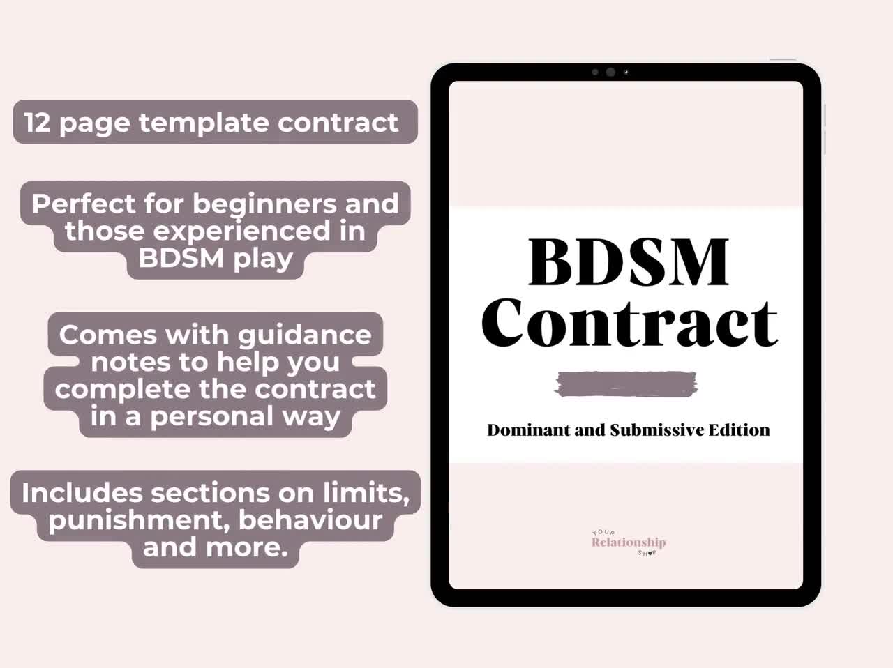 BDSM-contract voor Dom Sub-relaties: BDSM-werkboek, Bdsm-training,  Onderdanig dagboek, Dom-subcontract, Bdsm-dagboek, Bdsm-contracten - Etsy  Nederland