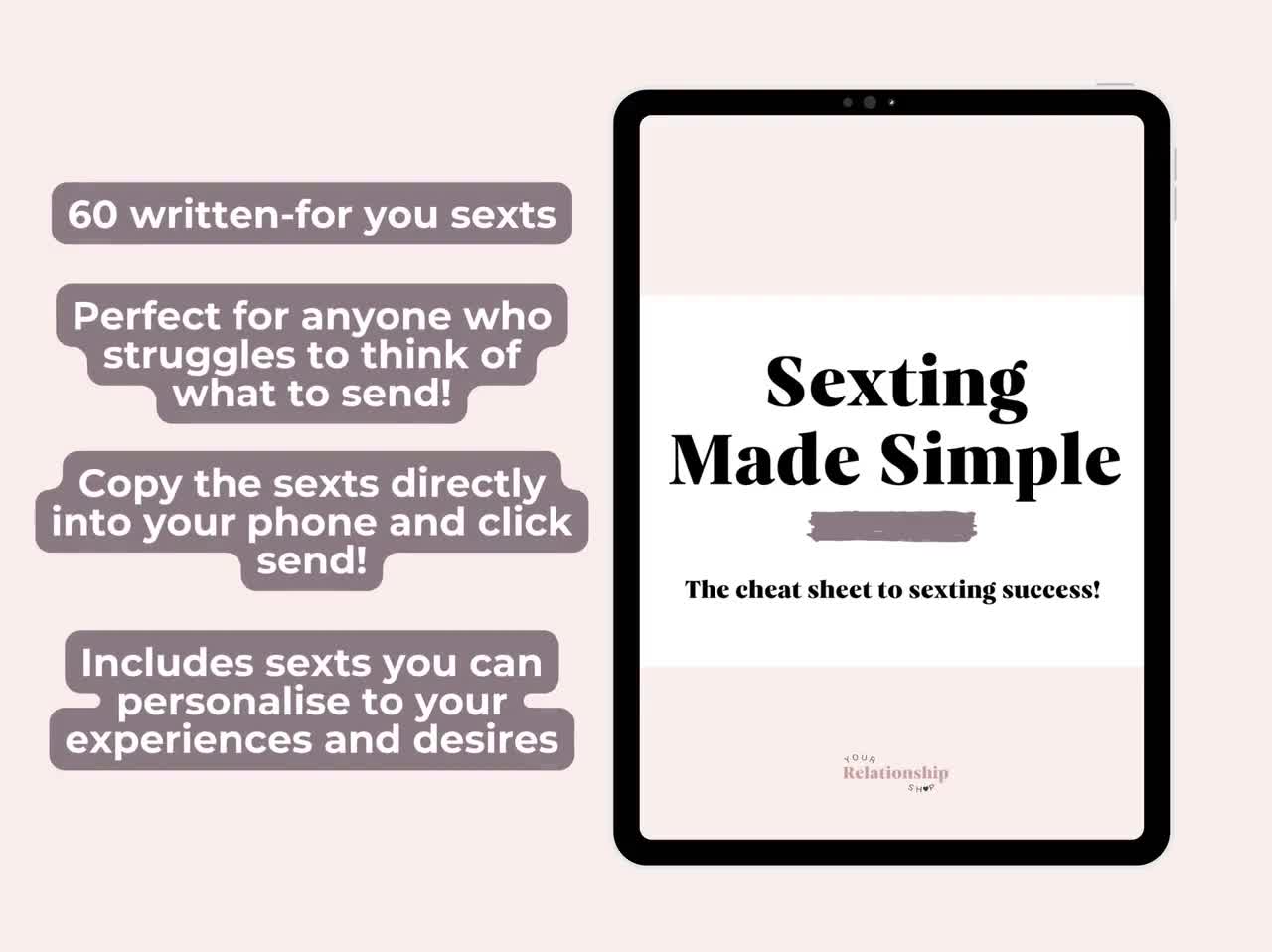 60 Ready To Send Sexts: Intimate Relationships, Relationship Workbook,  Couples Activities, Sex Therapy, Sex Journal, Intimacy Exercises - Etsy