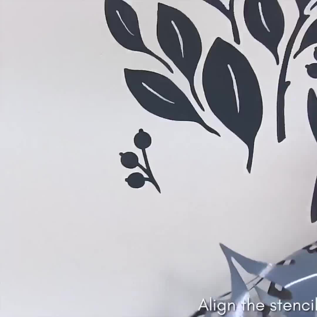 simple stencil designs for walls