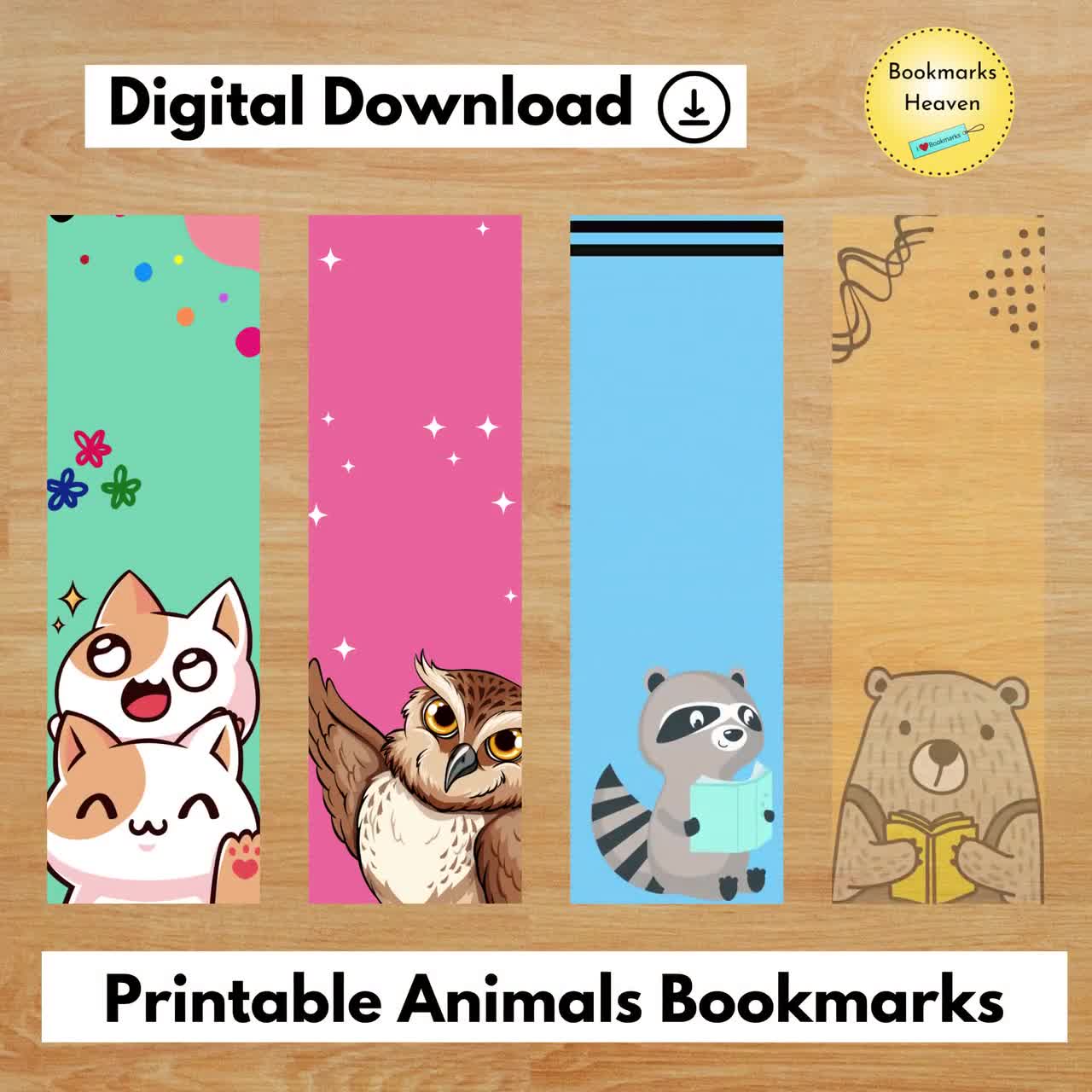 Sublimation Bookmarks with Adorable Animals