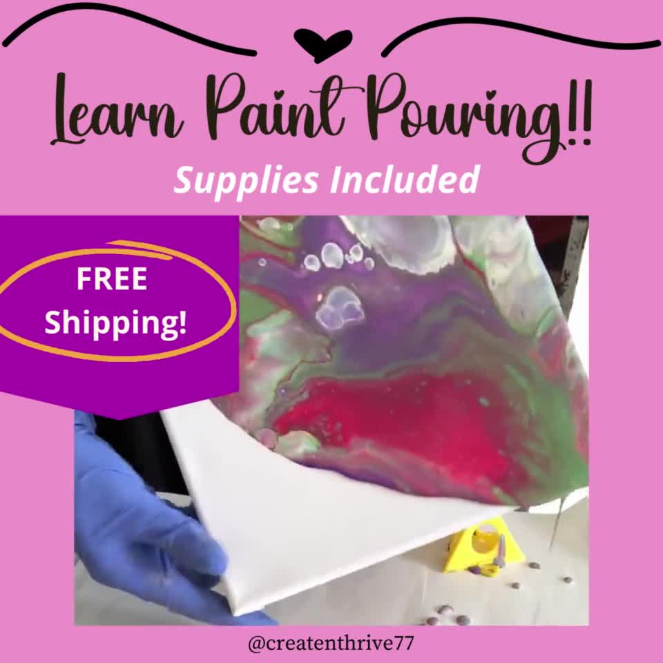 Private Craft Lesson + Complete hotsell Paint Pouring Kit