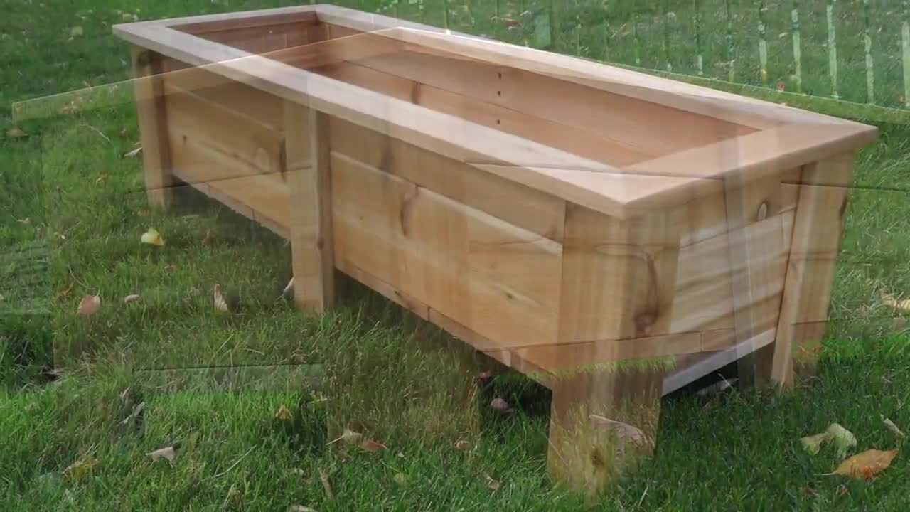 DIY Stand for Trough Planter Box - The Duvall Homestead