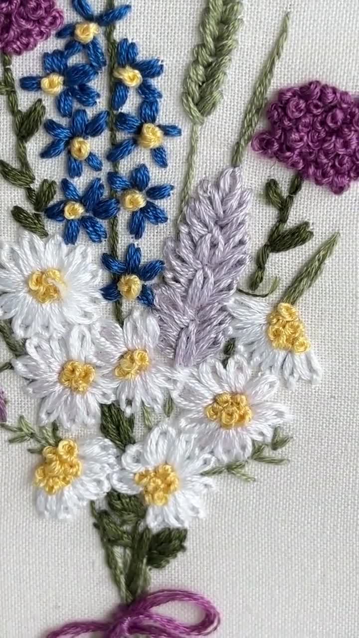 Embroidery Pattern Floral Heart Embroidery Pattern, Beginners