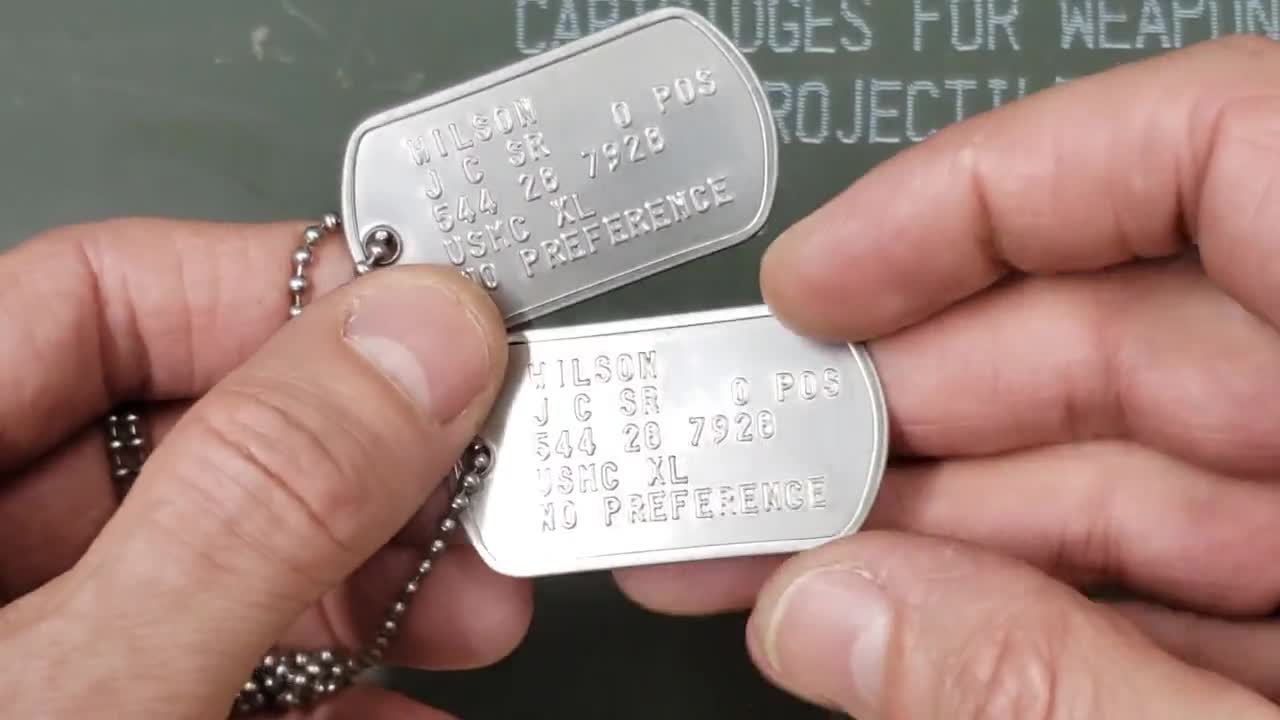 MILITARY DOG TAGS 2-SETS OF 2 PKG(2)