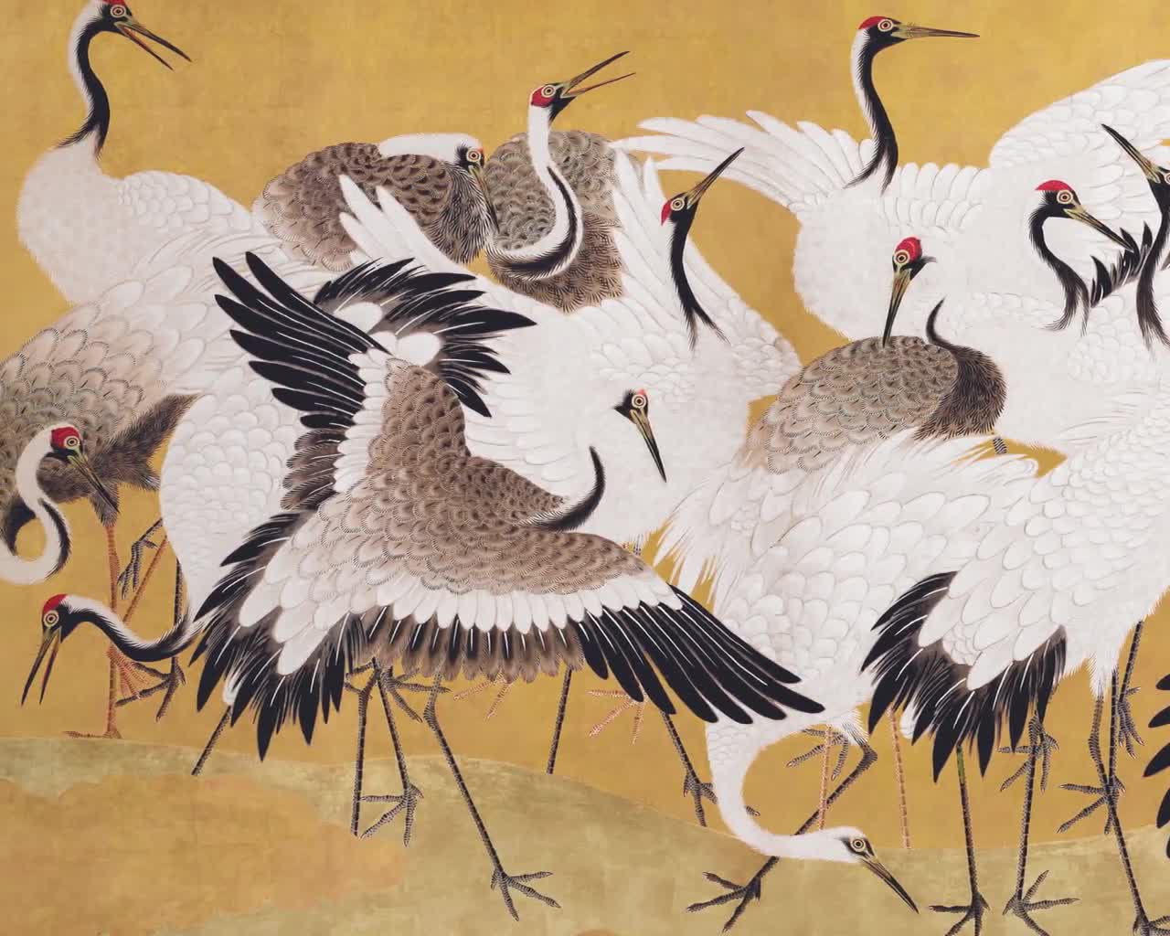 japanese crane bird art