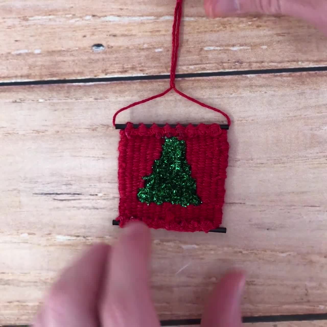 Tiny Loom Kit- Handwoven Christmas Tree Ornament Kit - The Creativity Patch  - Lucy Jennings