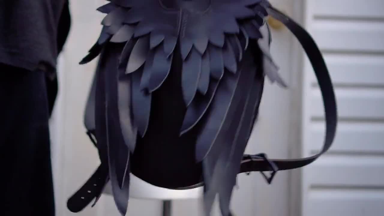 PDF Pattern Leather Angel Wings Backpack video poster