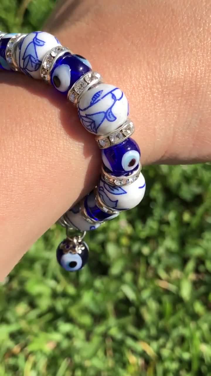 Vithia Glass Evil Eye Beaded Bracelet