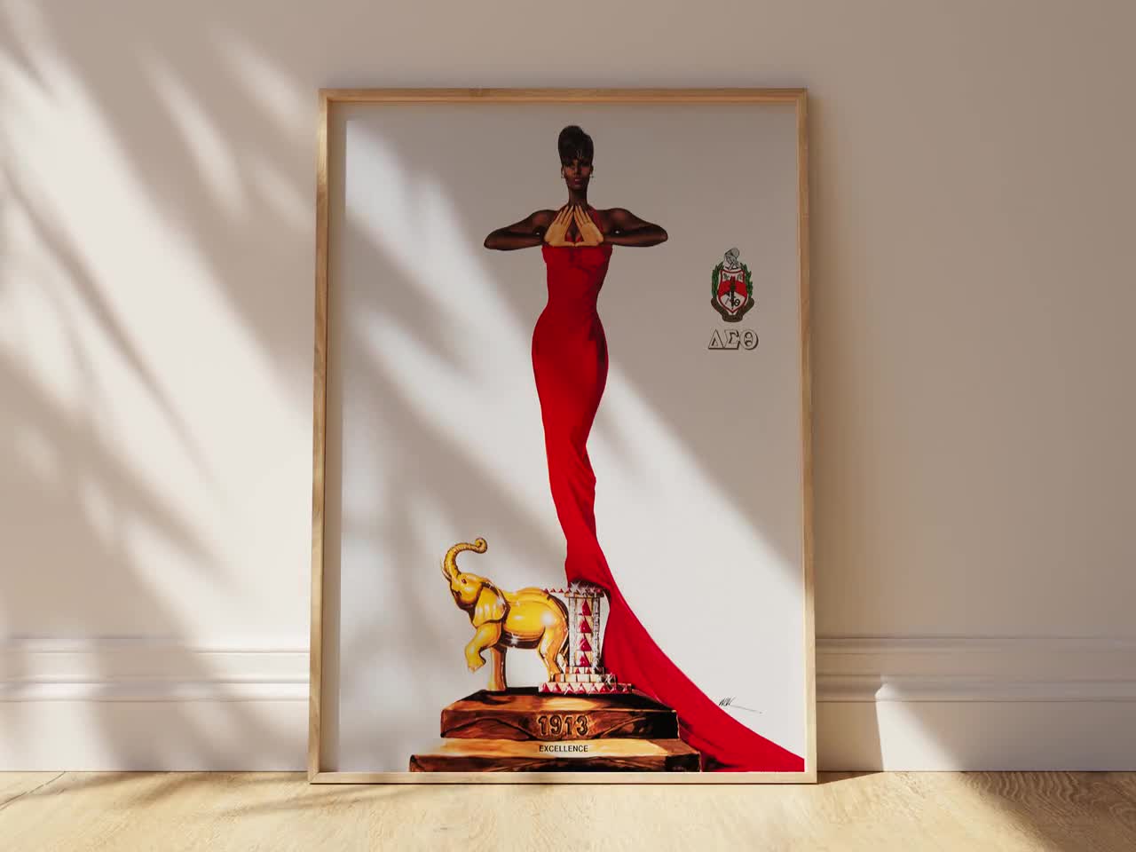 Excellence by WAK, Delta Sigma Theta Sorority Art Print, Delta