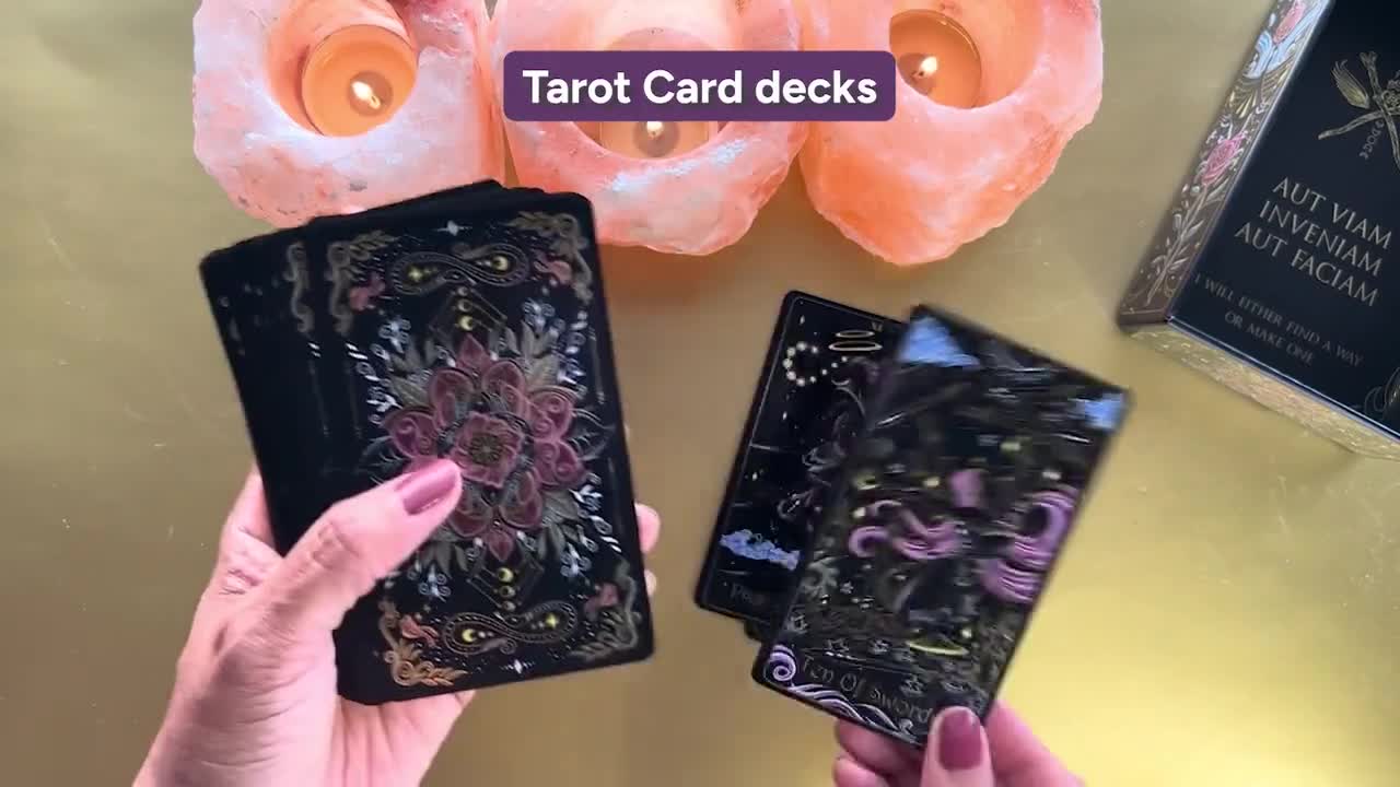 Tridevia Golden Foil 78-card Tarot Deck With Enlightening