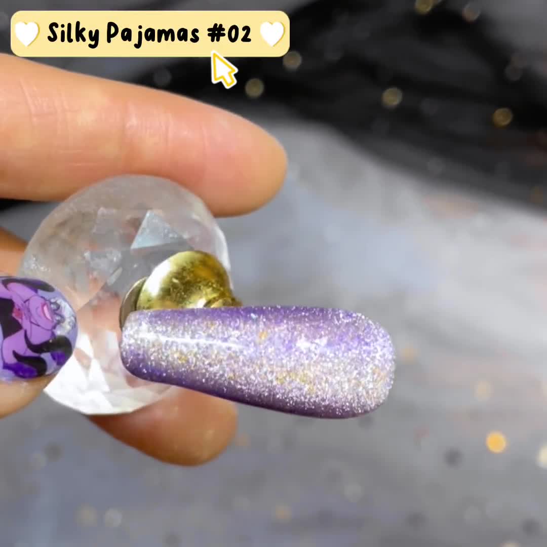 NEW Purple Crystal Jelly Nails Gel X tips Polish UV LED Acrylic Transparent  90's