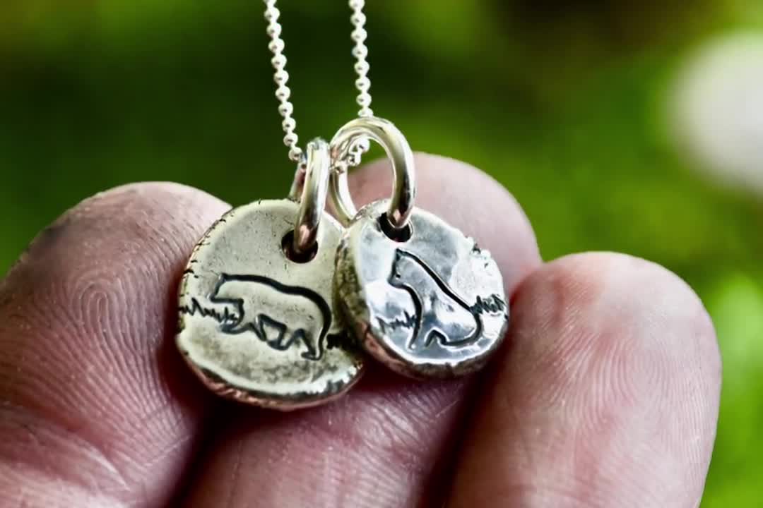 Necklace Engraved Mama Bear Necklace Sterling Silver Sterling