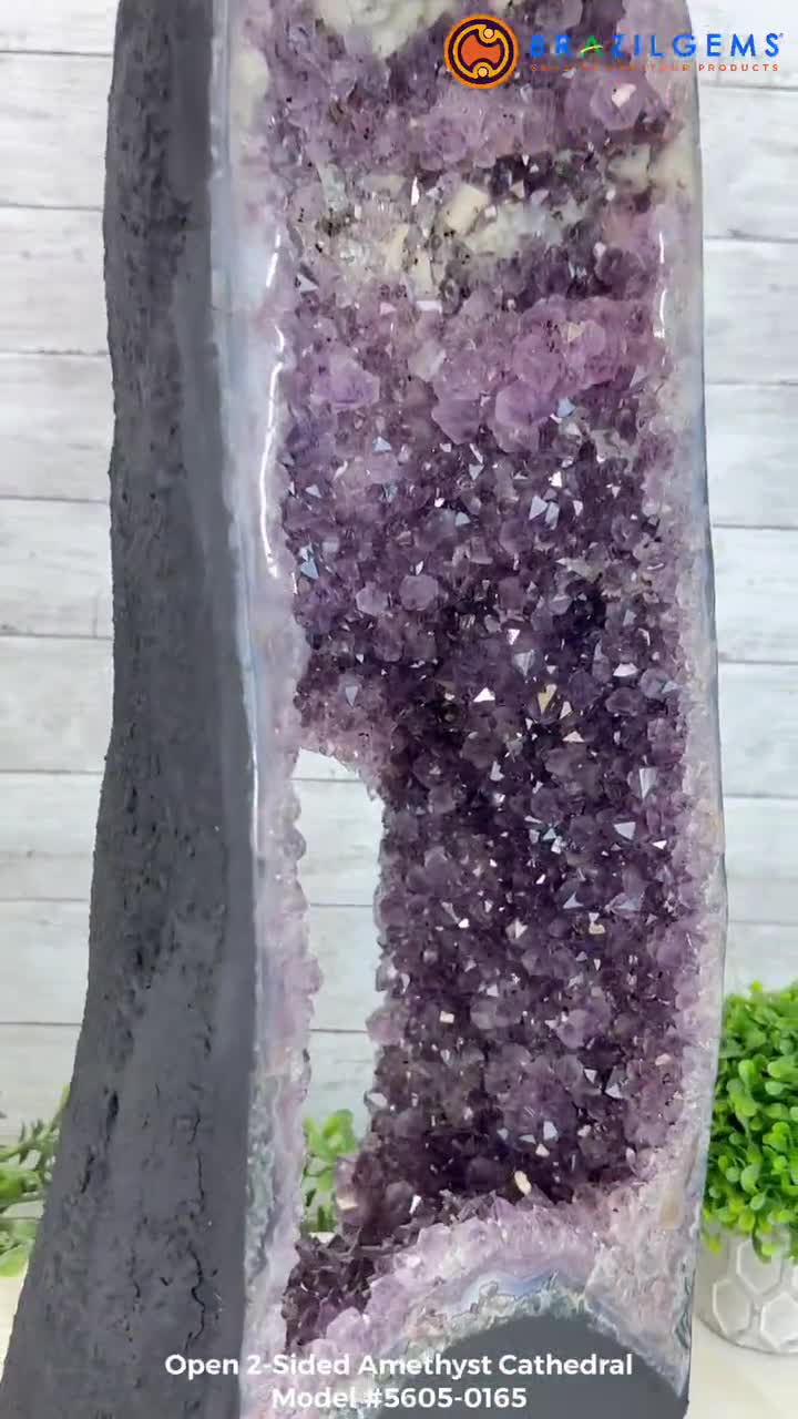 Extra Quality Open 2-sided Amethyst Cathedral 49.7 Lbs