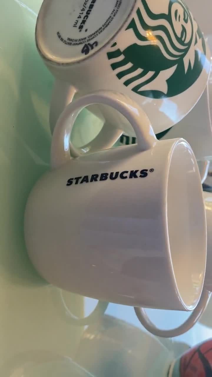 Starbucks Original Barrel Mug 14 Oz. Set 4 Mermaid, Mythological Creature  GIFT Four MUGS Rare Set Collectible