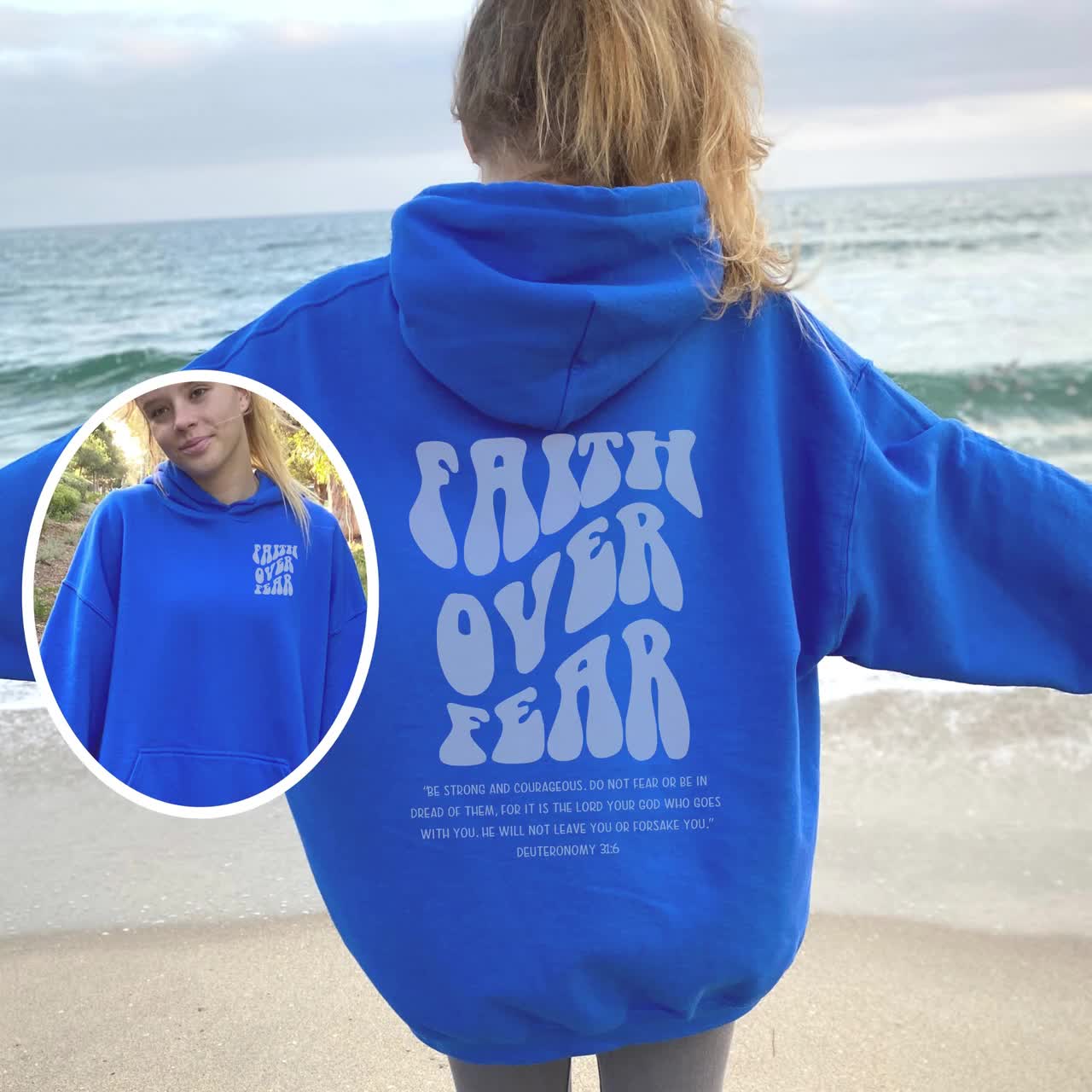 Faith Over Fear Sweatshirt | Faith Over Fear Crewneck | Aesthetic Clothes |  Jesus Shirts | Trendy Shirt | Religious Shirts | Mommy and Me