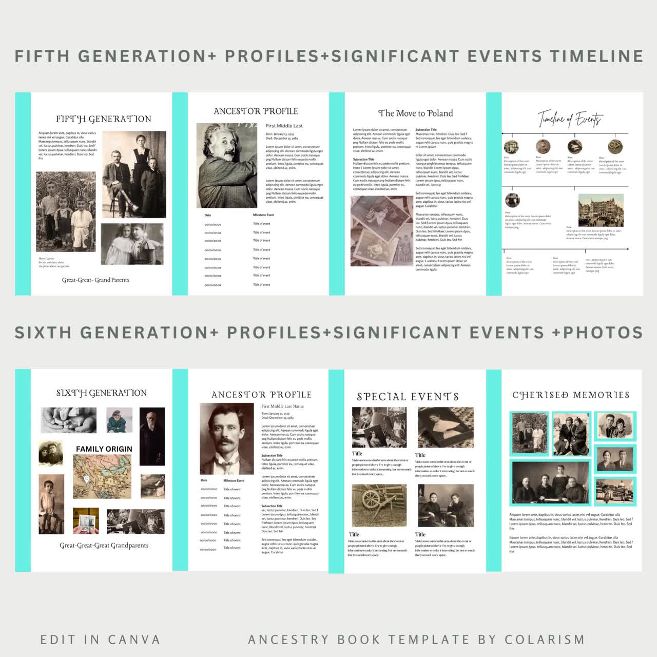 Ancestry Book Template Family Tree Family History and Genealogy