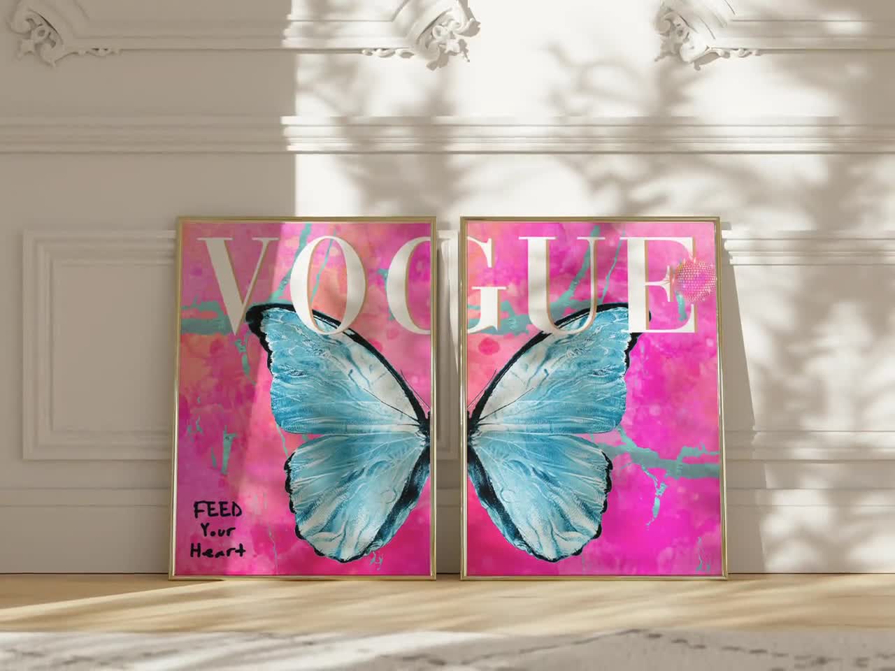 Fashion Art Prints Poster Vogue Wall Art Decor A4 Teal Salon