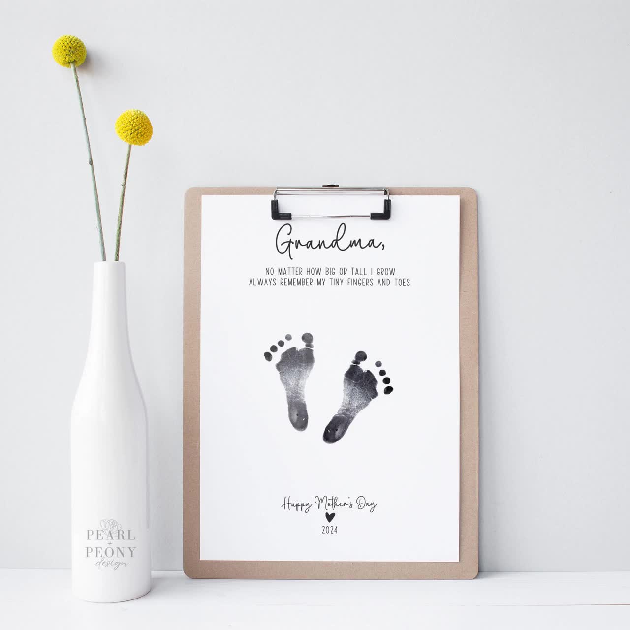 PRINTABLE Grandma Mothers Day Handprint Footprint Art Craft, Baby Keepsake  Card, DIY Grandma Gift from Kid Poem Wall Art, US Letter, A4 2024