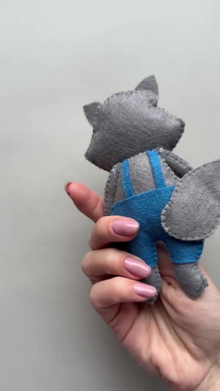 オオカミぬいぐるみ pdf パターン森林動物フェルト縫製パターン赤