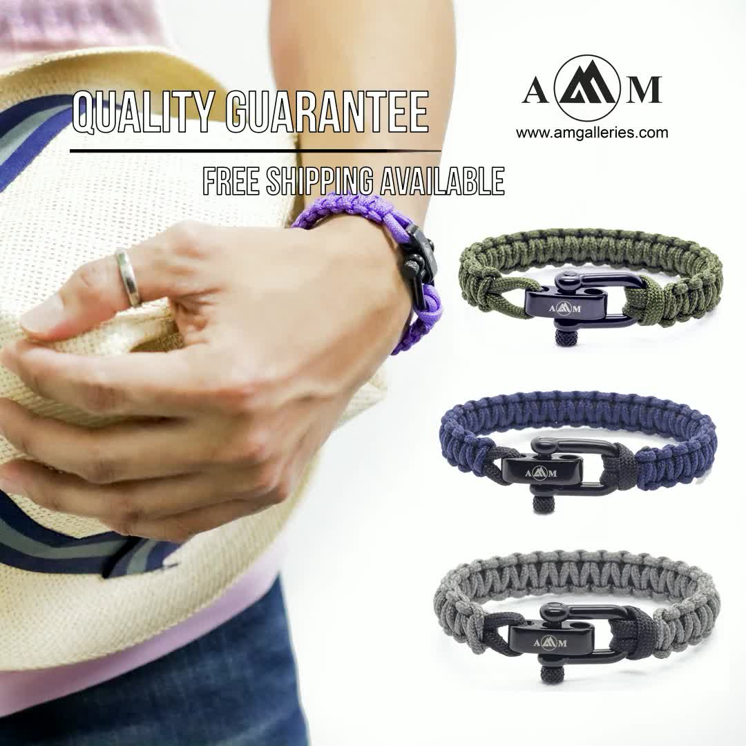 Designer PARACORD BRACELET, Adjustable Paracord Bracelet, Men Rope