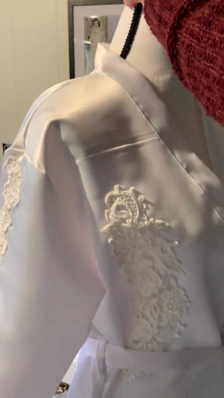 Wedding Robes For Brides Made From Mom's Wedding Dress