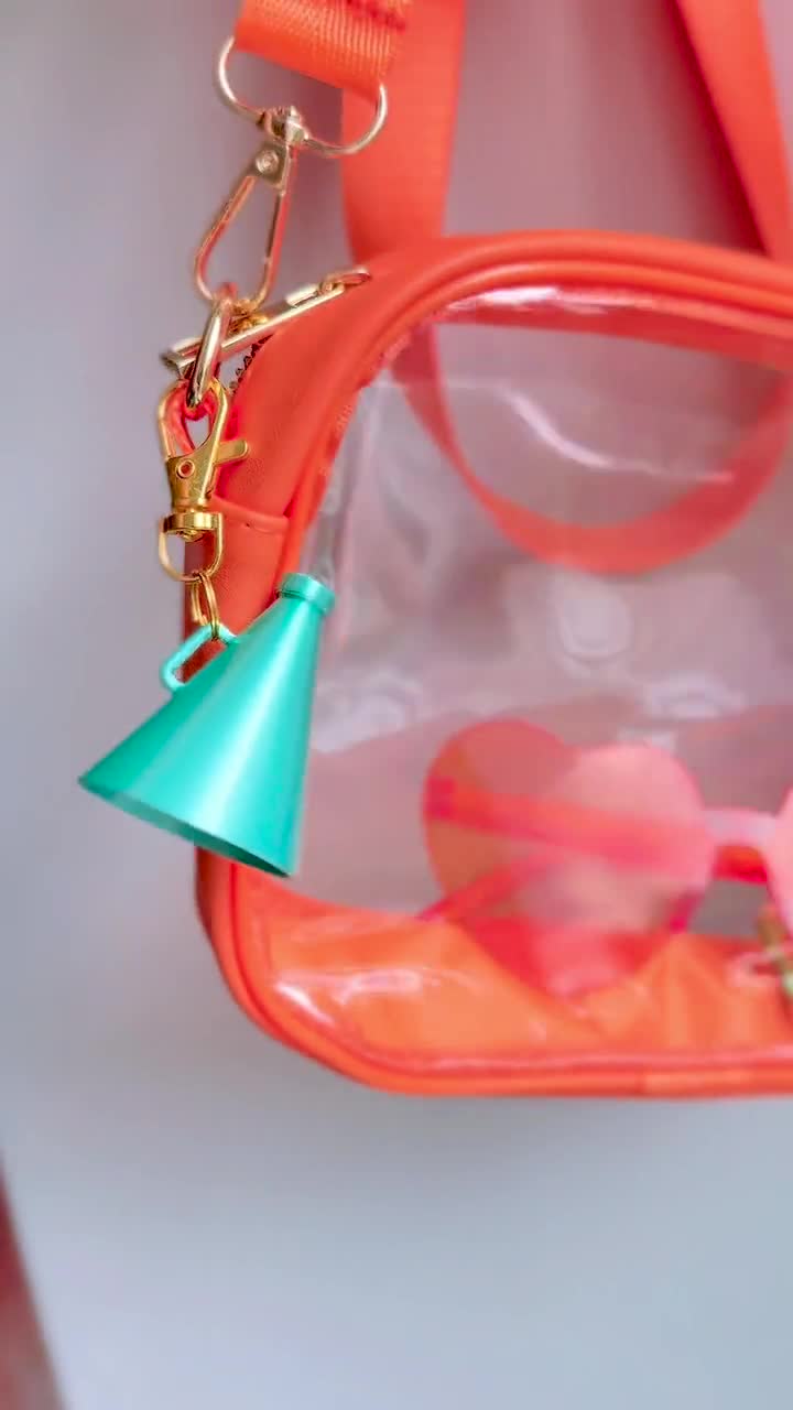 メガホンキーホルダー | ショーガール時代風3Dプリントバッグチャーム