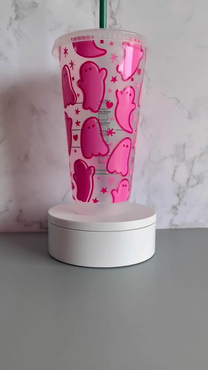 Starbucks custom cold cup with ghost design – Those Crafty Cats