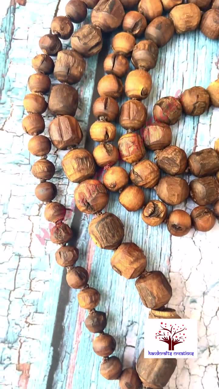 Matangee Wooden Handmade Tulsi Japa Mala Prayer 108 Beads for