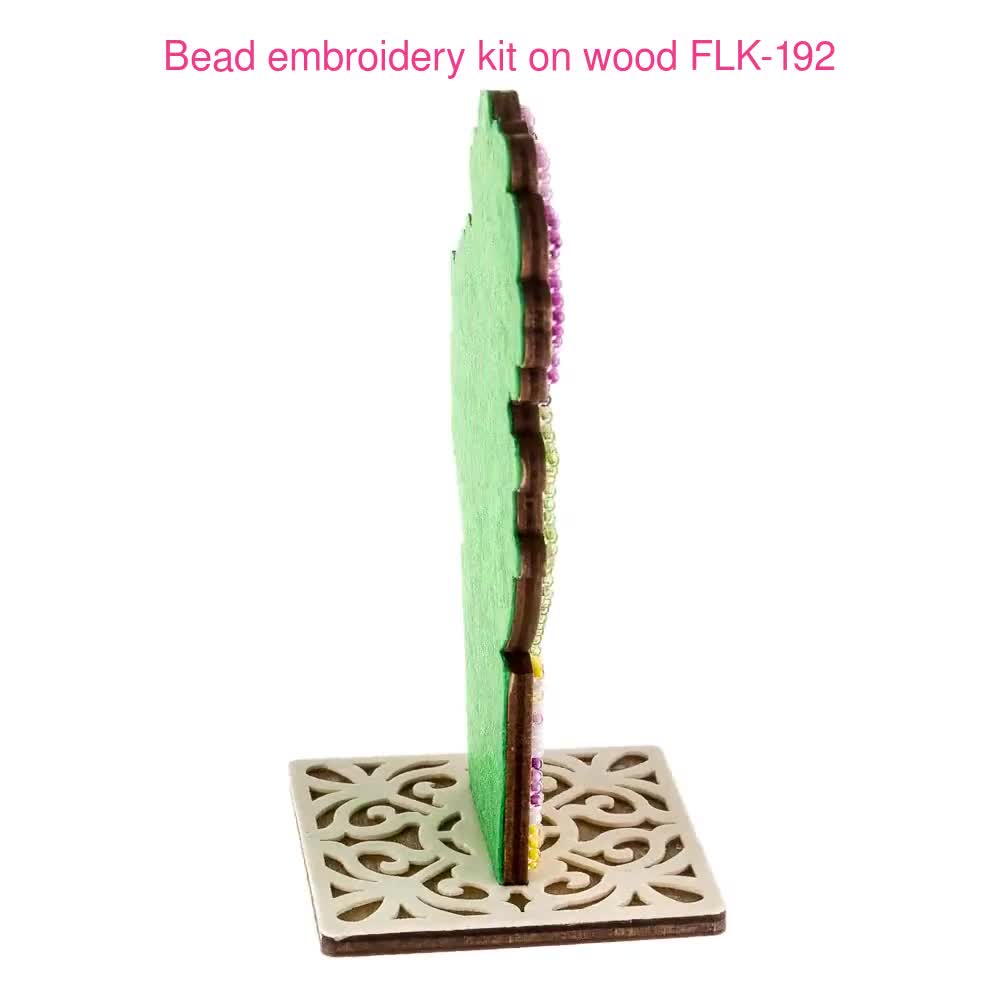 Bead embroidery kit on wood FLK-284