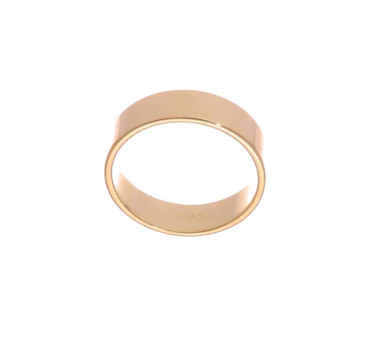 10K Yellow Gold 2mm 2.5mm 3mm 4mm 5mm 6mm 7mm 8mm 10mm 12mm Wide Flat Men's  Women's Wedding Band Ring. Anniversary Cigar Band Midi Toe Thumb