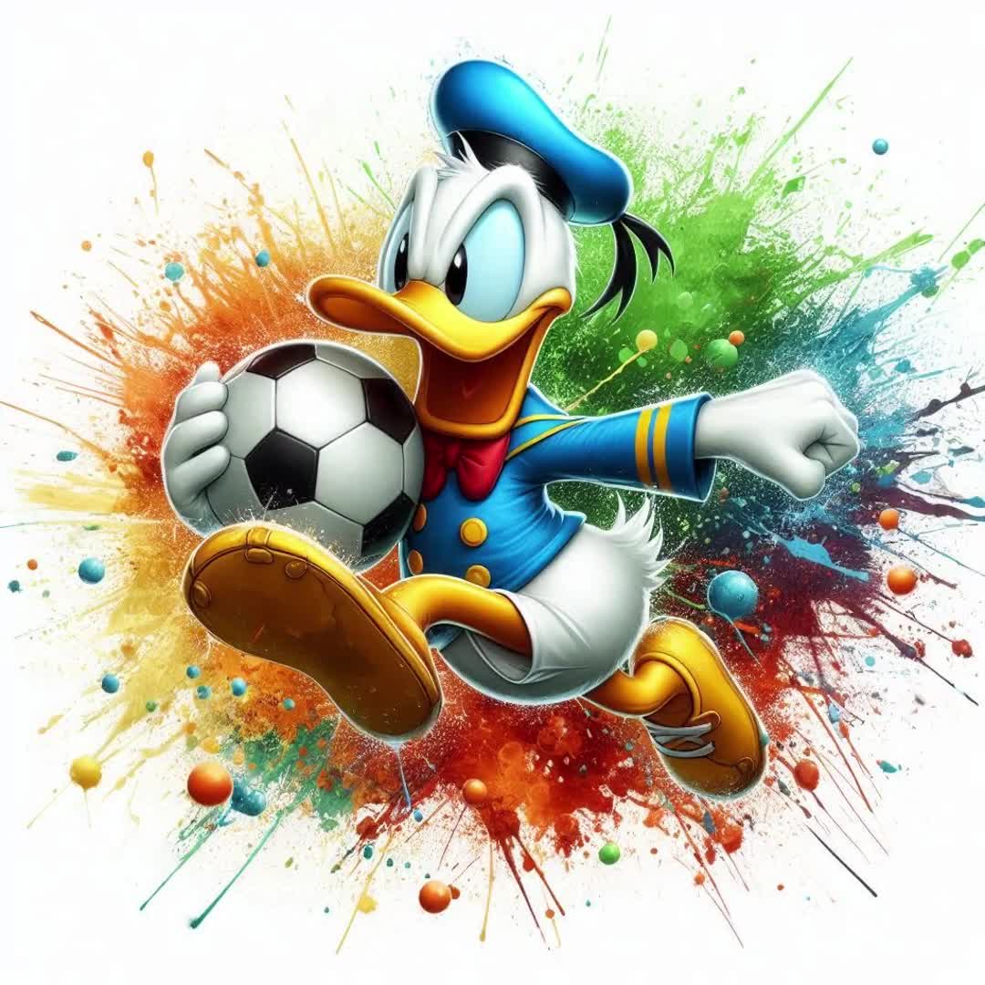 5 PNG サッカー選手ドナルド PNG スプラッシュと水彩画 PNG アヒル