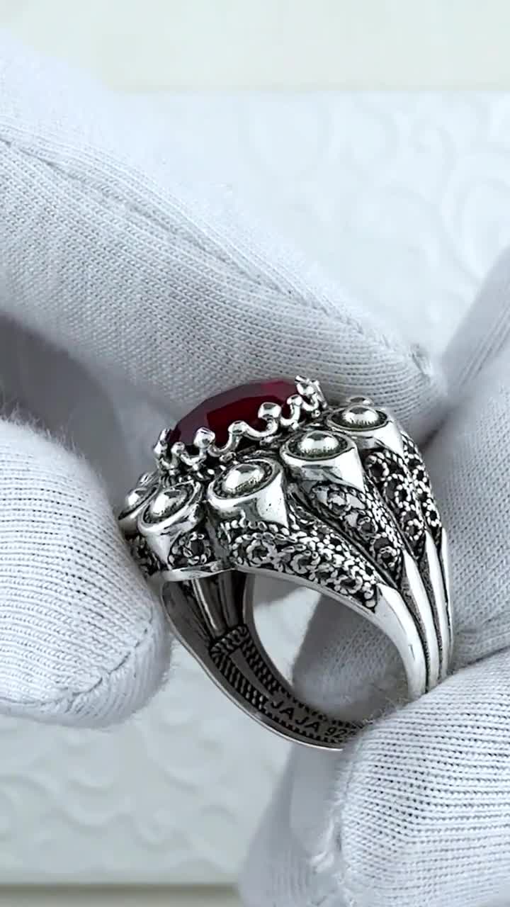 STERLING RUBY CHRON 美品 KARMA Art Masters Gems Calibrated 1.5 Ct Round Ruby Created